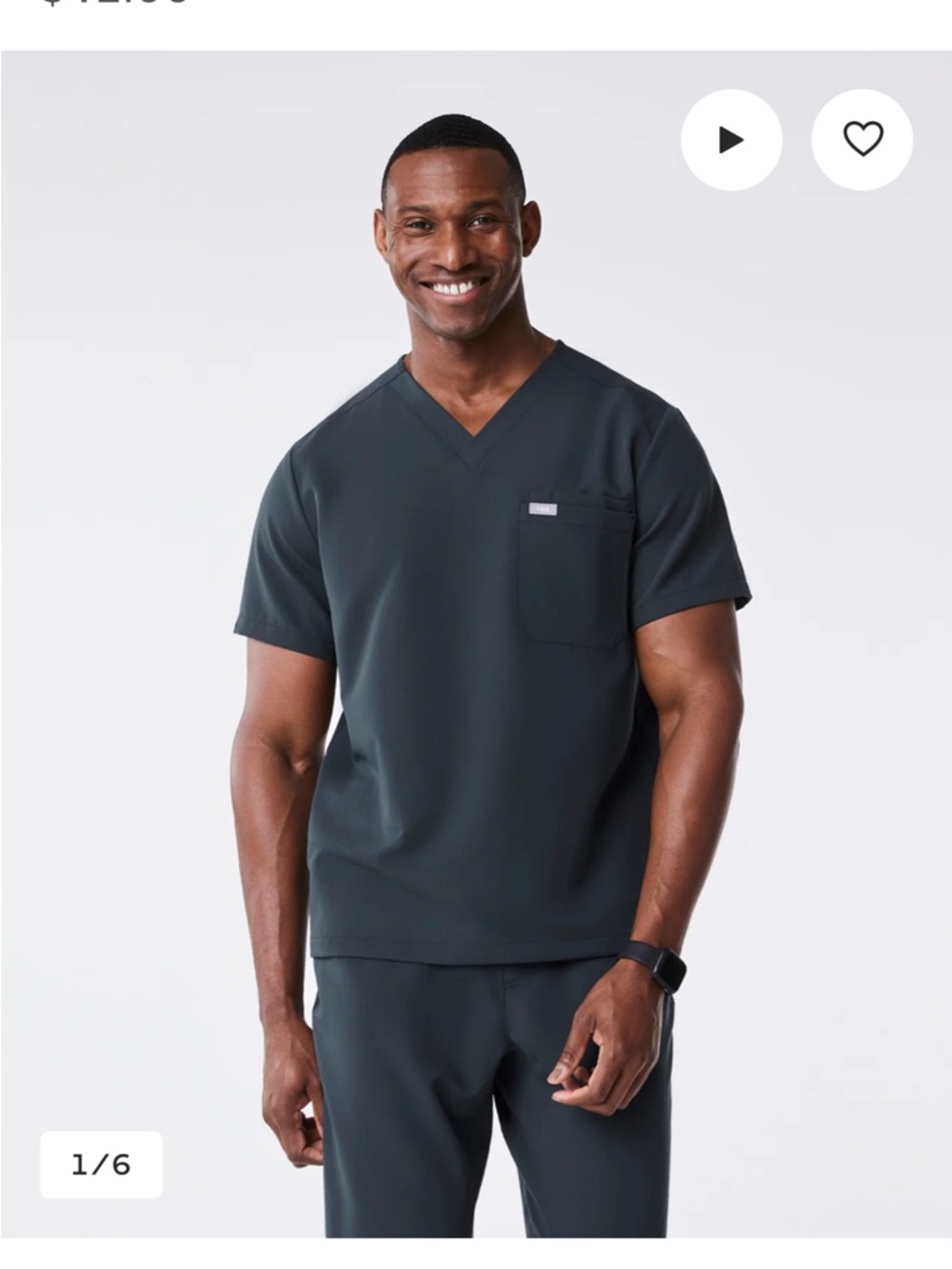 Figs Men’s Leon 3 Pocket Scrub Top in Dark Harbor. NWT. 2x.